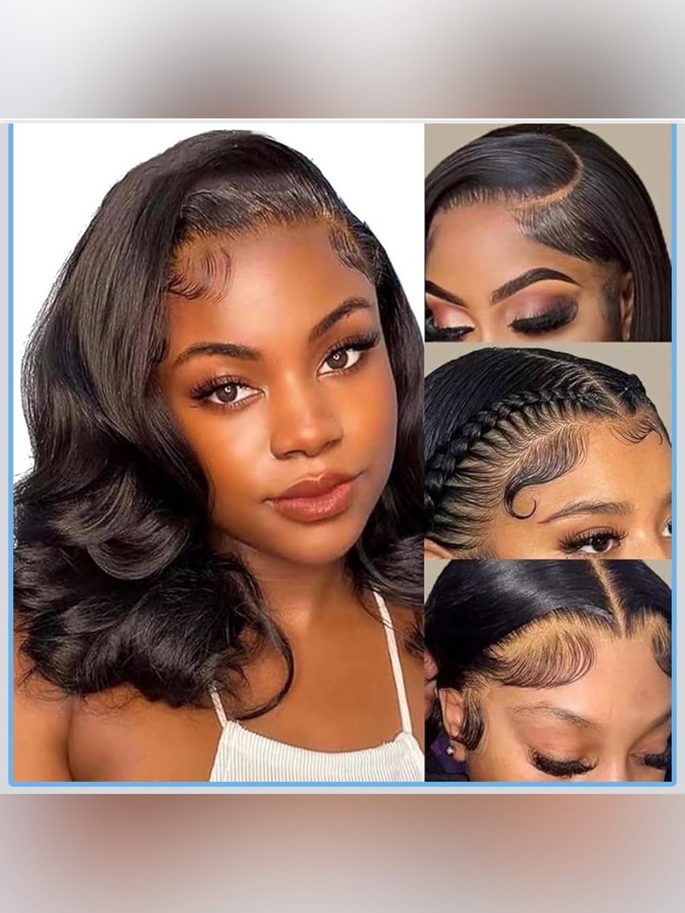 14 Inch 13x6 Body Wave Lace Front Wigs Human Hair 180 Density 13x6 Lace Front